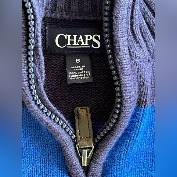 BOYS EUC SWEATER—SIZE 5/6–CHAPS BRAND—NICE - Picture 4 of 6